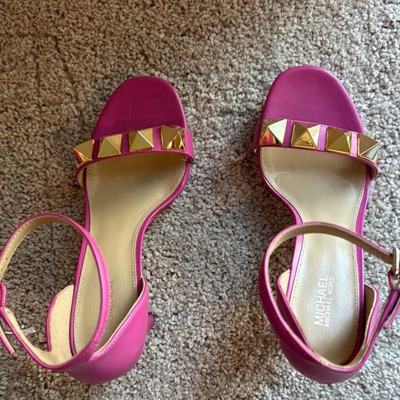 Michael Kors Pink and Gold Heels with Ankle Strap brand new with tag - Picture 4 of 4